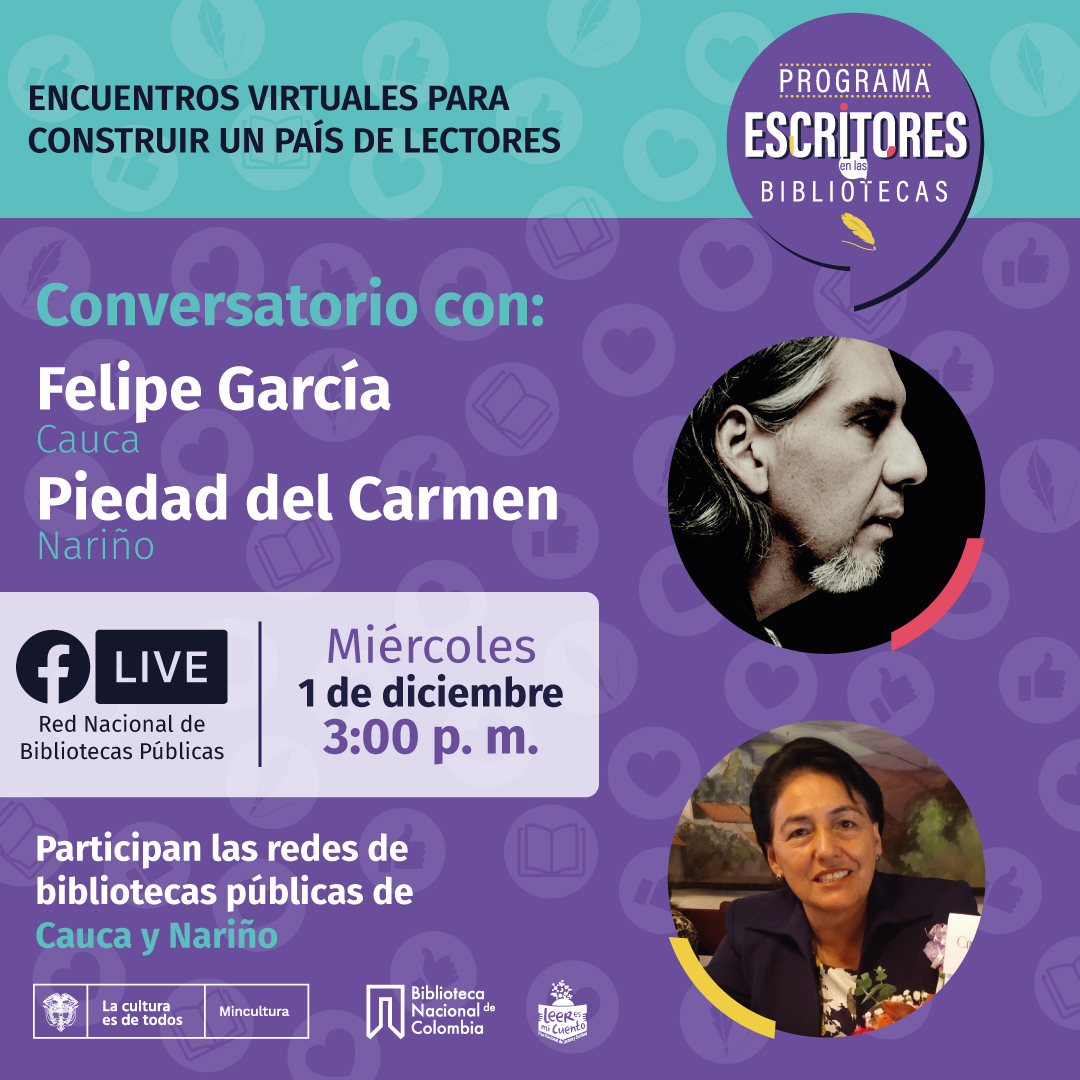 Escritores en las bibliotecas con Felipe García y Piedad del Carmen